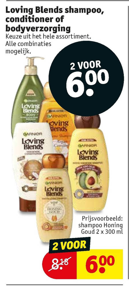 Garnier Loving Blends   bodylotion, shampoo folder aanbieding bij  Kruidvat - details