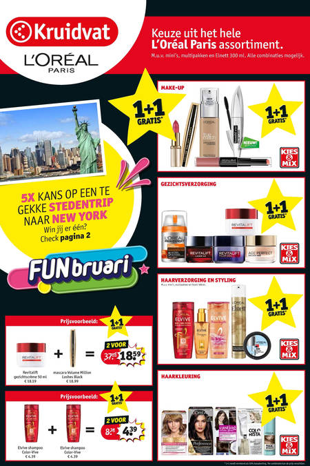 L Oreal   cosmetica, haargel folder aanbieding bij  Kruidvat - details