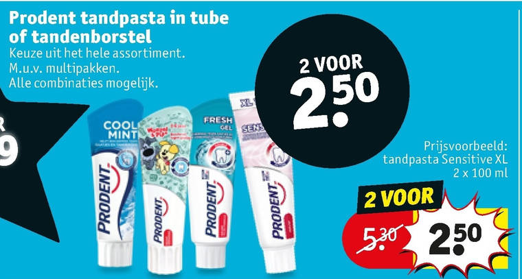 Prodent   tandpasta, tandenborstel folder aanbieding bij  Kruidvat - details