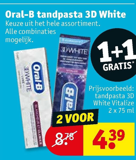 Oral-B   tandpasta folder aanbieding bij  Kruidvat - details