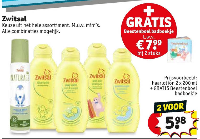 Zwitsal   babyshampoo, babyverzorging folder aanbieding bij  Kruidvat - details