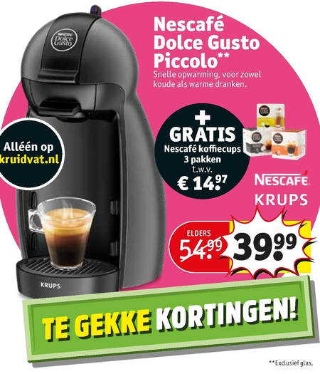 Achternaam Smerig Ale dolce gusto apparaat folder aanbieding bij Kruidvat - details