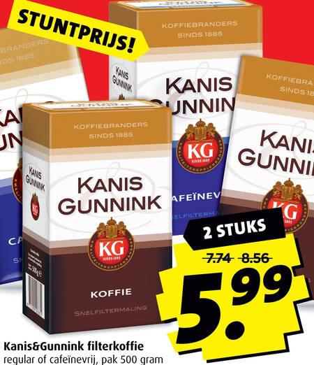 Kanis en Gunnink   koffie folder aanbieding bij  Boni - details