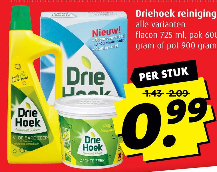 Driehoek   schoonmaakmiddel folder aanbieding bij  Boni - details