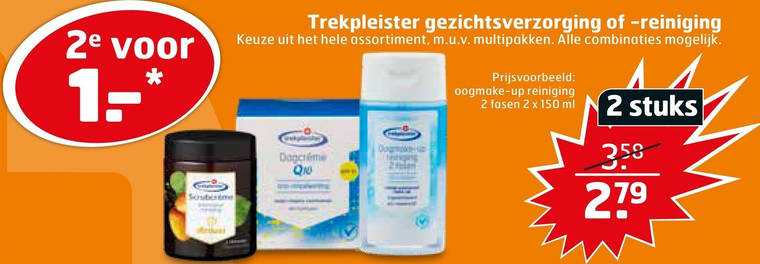 Trekpleister Huismerk   gezichtsreiniging, make-up remover folder aanbieding bij  Trekpleister - details