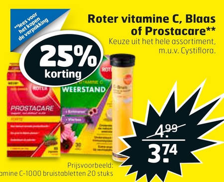 Roter   vitamine folder aanbieding bij  Trekpleister - details