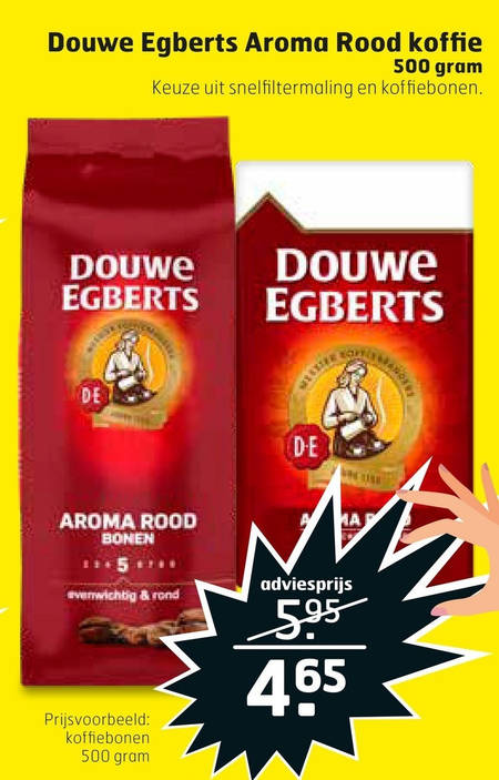 Douwe Egberts   koffiebonen, koffie folder aanbieding bij  Trekpleister - details