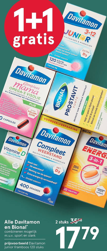 Davitamon   voedingssupplement, multivitaminen folder aanbieding bij  Etos - details