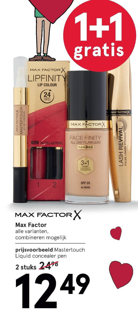 Max Factor   lipgloss, blusher folder aanbieding bij  Etos - details