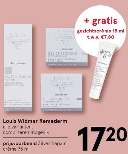 Louis Widmer   nachtcreme, dagcreme folder aanbieding bij  Etos - details