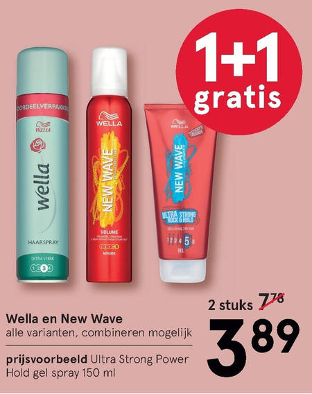 Wella   haargel, hairspray folder aanbieding bij  Etos - details