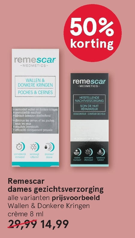 Remescar   gezichtsverzorging, nachtcreme folder aanbieding bij  Etos - details