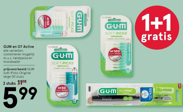 G.U.M.   interdentale ragers, tandenstokers folder aanbieding bij  Etos - details