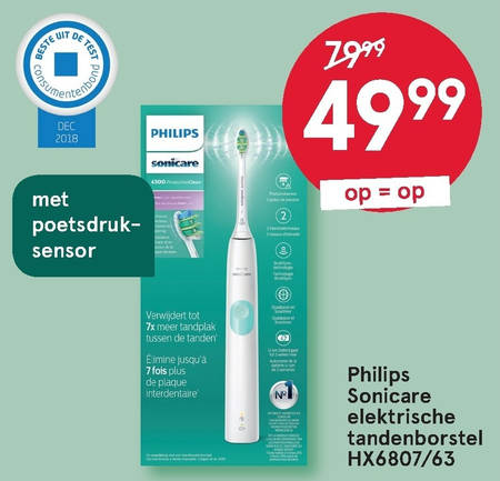 Philips   electrische tandenborstel folder aanbieding bij  Etos - details