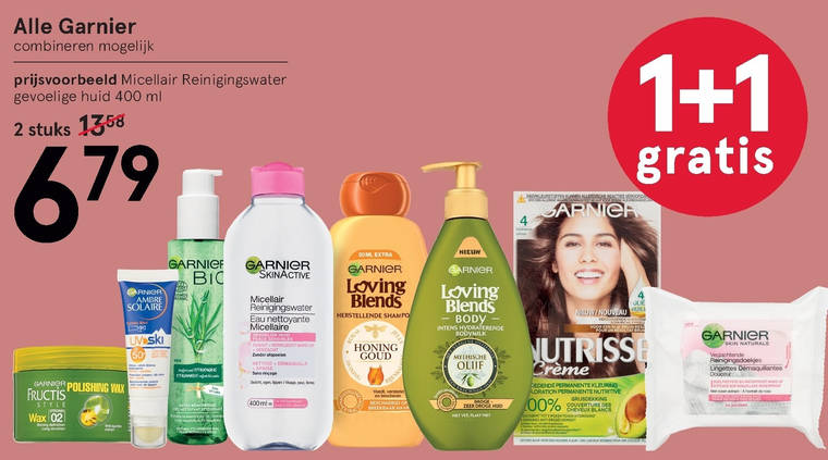 Garnier Fructis   reinigingslotion, dagcreme folder aanbieding bij  Etos - details