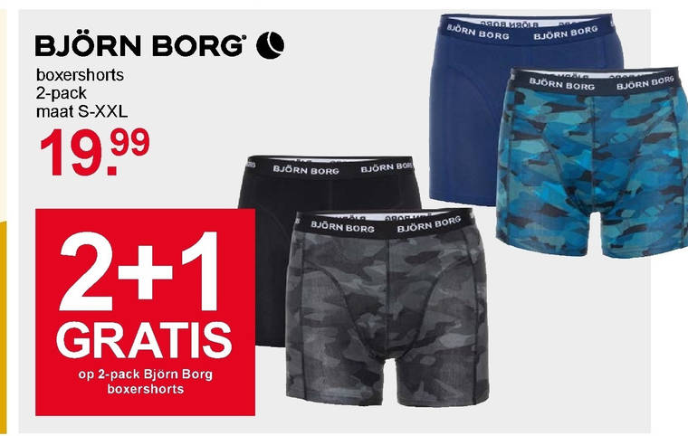 Bjorn Borg   heren boxershort folder aanbieding bij  Scapino - details