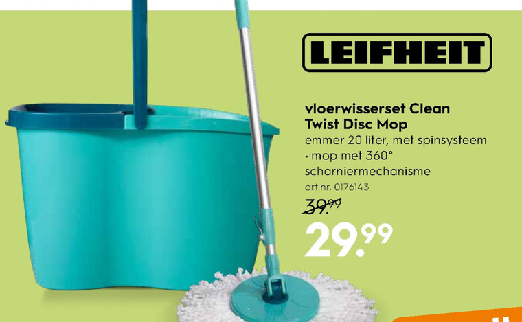 Leifheit   mop folder aanbieding bij  Blokker - details