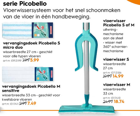 Leifheit   vloerwisser folder aanbieding bij  Blokker - details