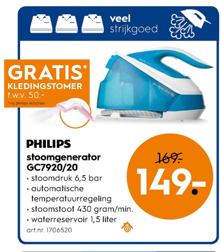 Philips   stoomstrijksysteem folder aanbieding bij  Blokker - details