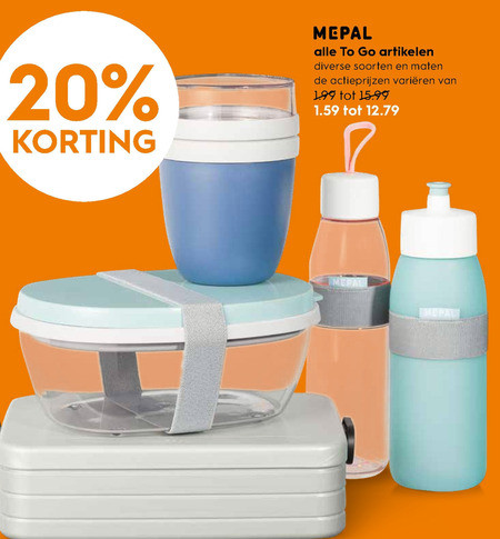 Mepal   schoolbeker, lunchbox folder aanbieding bij  Blokker - details