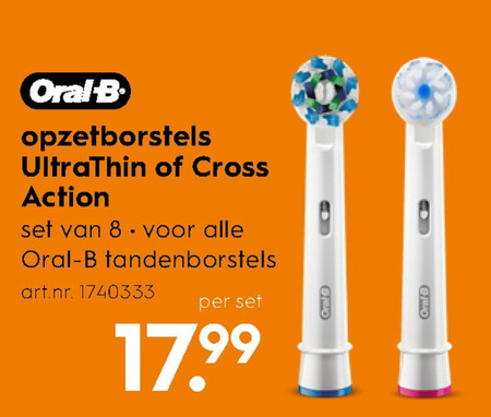 Braun Oral-B   opzetborstel folder aanbieding bij  Blokker - details