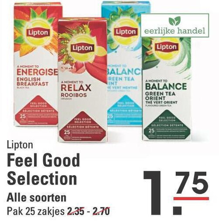 Lipton   thee folder aanbieding bij  Sligro - details