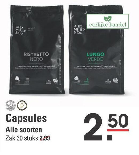 Alex Meijer   koffiecups folder aanbieding bij  Sligro - details