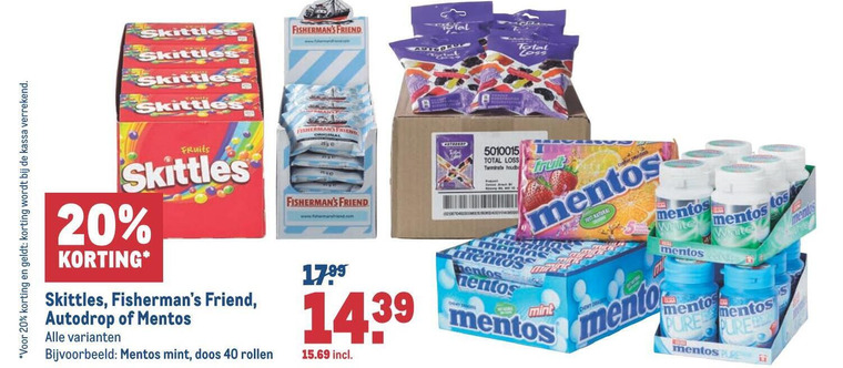 Mentos   snoep folder aanbieding bij  Makro - details