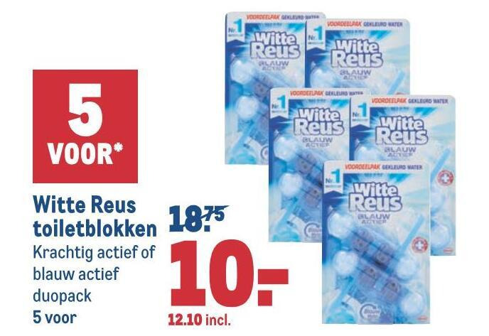 Witte Reus   toiletblok folder aanbieding bij  Makro - details