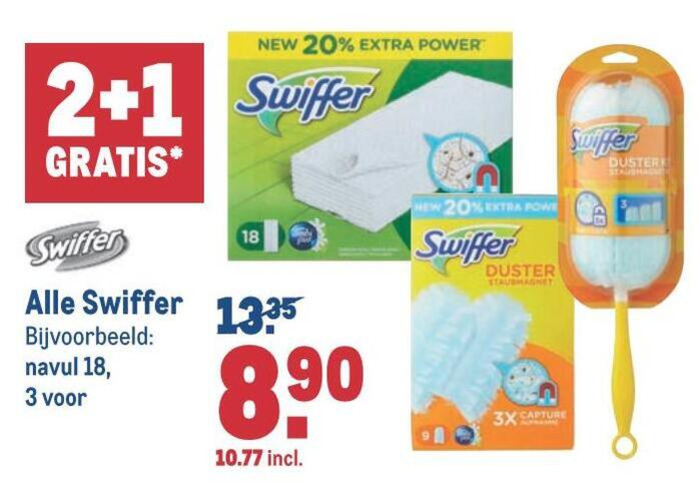 Swiffer   vloerwisser, duster folder aanbieding bij  Makro - details