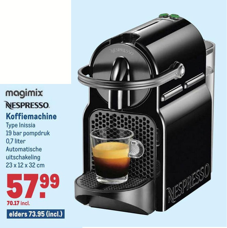 Magimix   nespresso apparaat folder aanbieding bij  Makro - details