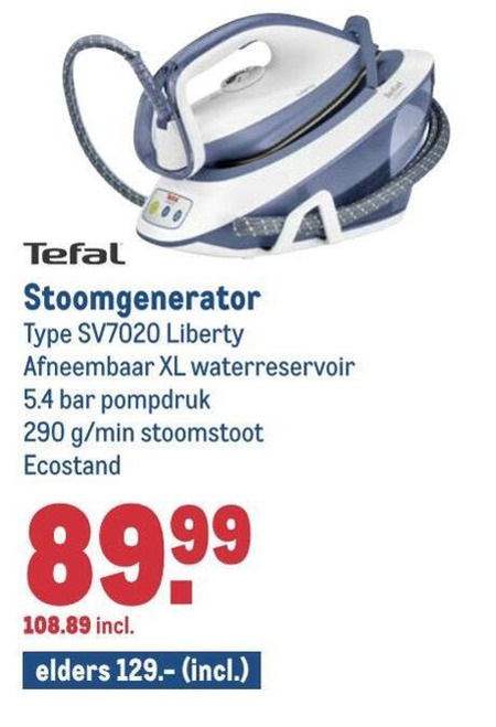 Tefal   stoomstrijksysteem folder aanbieding bij  Makro - details