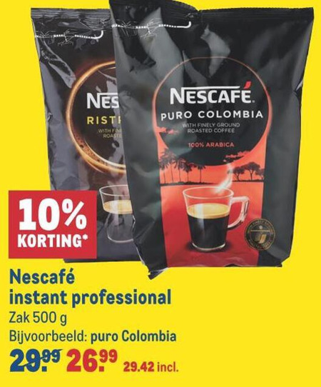 Nescafe   oploskoffie folder aanbieding bij  Makro - details