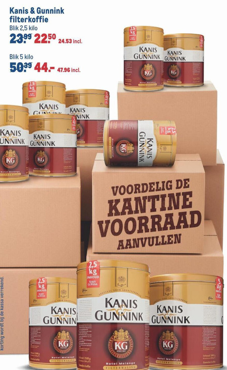 Kanis en Gunnink   koffie folder aanbieding bij  Makro - details