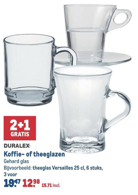 bak hotel Amfibisch Duralex theeglas, koffieglas folder aanbieding bij Makro - details