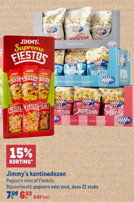 jimmys   popcorn folder aanbieding bij  Makro - details