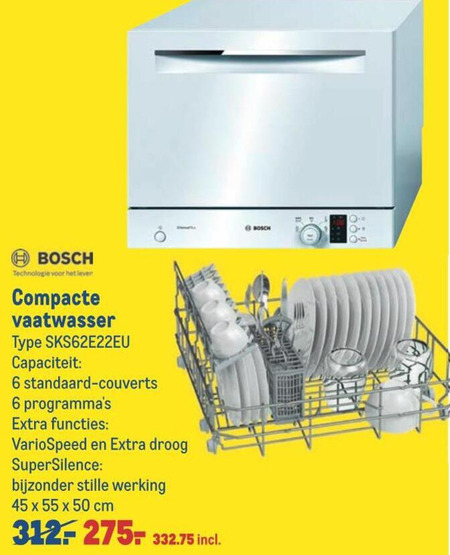 Bosch   opzetvaatwasser folder aanbieding bij  Makro - details