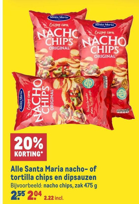 Santa Maria   dipsaus, chips folder aanbieding bij  Makro - details