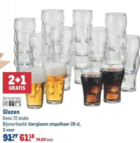 Arcoroc   bierglas, wijnglas folder aanbieding bij  Makro - details