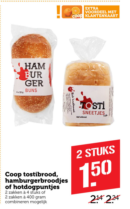 Coop Huismerk   brood, bolletjes folder aanbieding bij  Coop - details