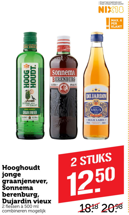 Sonnema   jenever, vieux folder aanbieding bij  Coop - details