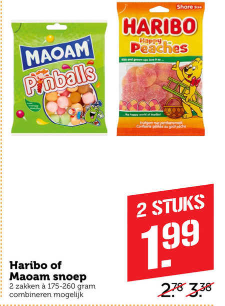 Haribo   snoep folder aanbieding bij  Coop - details