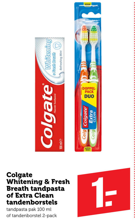 Colgate   tandenborstel, tandpasta folder aanbieding bij  Coop - details