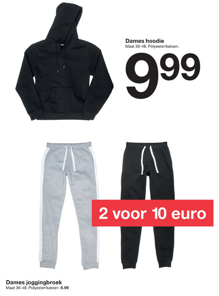 Ga terug Fokken Bezem dames joggingbroek, dames vest folder aanbieding bij Zeeman - details