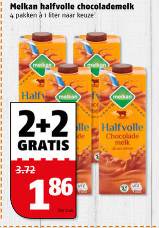 Melkan   chocolademelk folder aanbieding bij  Poiesz - details