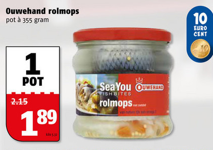 Ouwehand   rolmops folder aanbieding bij  Poiesz - details