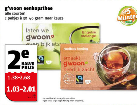 Gwoon   thee folder aanbieding bij  Poiesz - details