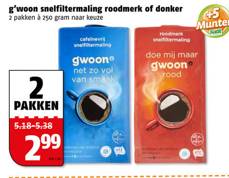 Gwoon   koffie folder aanbieding bij  Poiesz - details