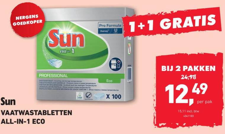 Sun   vaatwasmiddel folder aanbieding bij  Office Centre - details