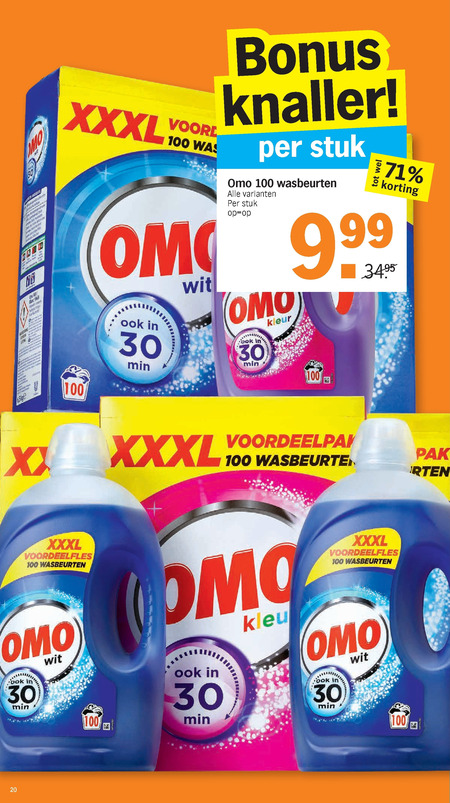 Omo   wasmiddel folder aanbieding bij  Albert Heijn - details